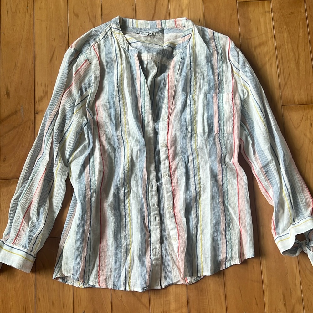 J Crew Striped Button Down